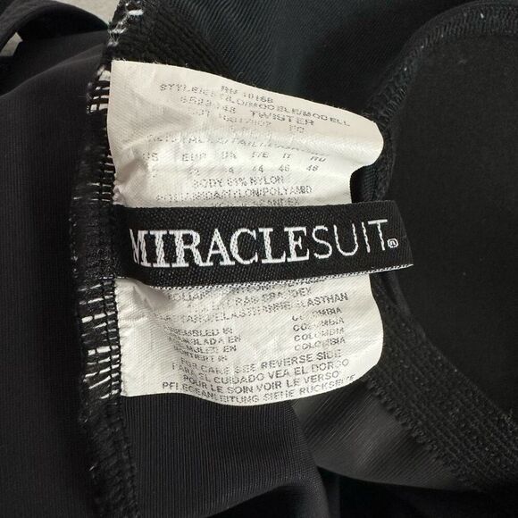 Miraclesuit One Piece Twister Black size 12 - Picture 8 of 10